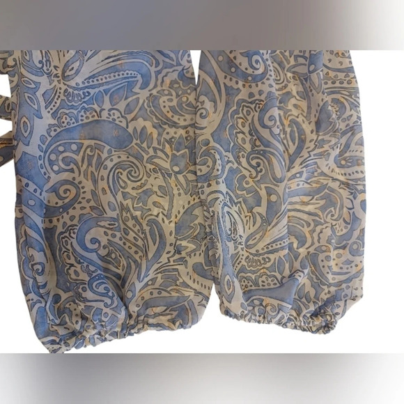 Black Tape Sheer Open Blue With Gold  Dress/Cover Size Medium - Picture 6 of 9